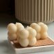 Handmade Soy Wax White Bubble Candle Decor Set of 4